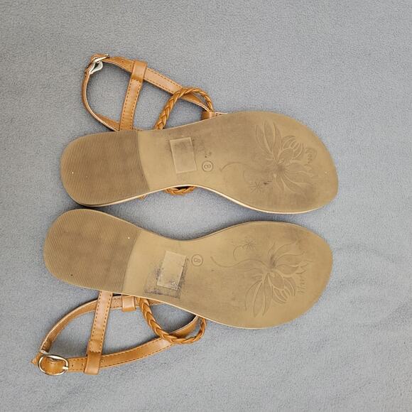 BONGO Thong Sandals Flat Rhinestone Straps Womens Size 8 - Picture 3 of 5